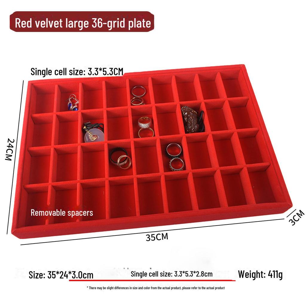 Подставка для ювелирных изделий из красного бархата с золотым кольцом для ожерелий, браслетов и подвесок - Бесплатная доставка