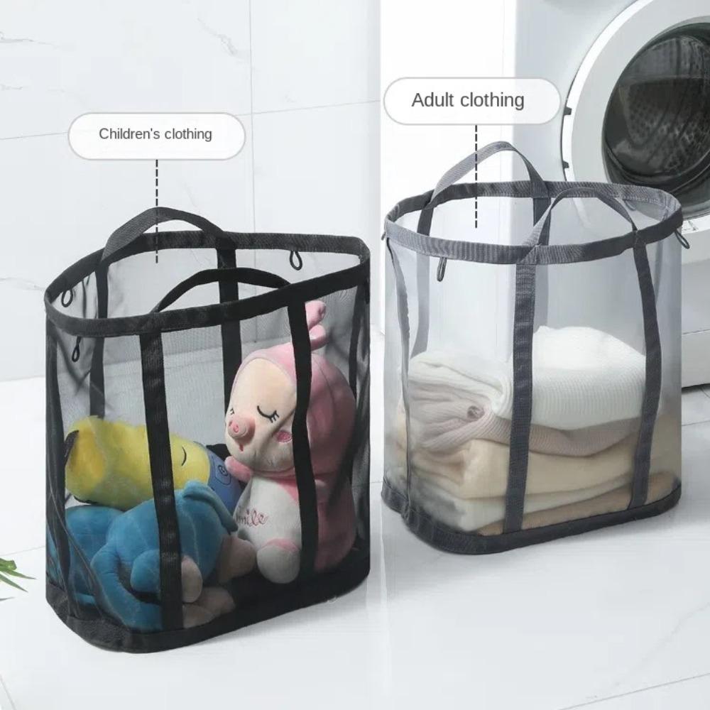 Large Capacity Foldable Laundry Basket Mesh Storage Basket New Dirty Clothes Basket  for Hone