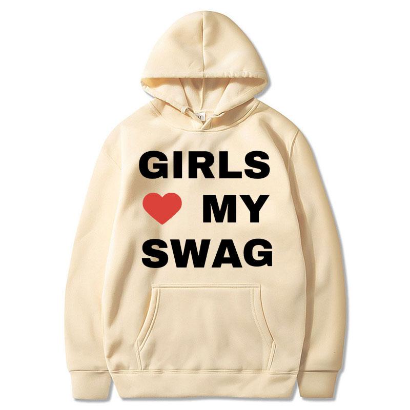 Худи с принтом рэпера Chief Keef 'Girls Love My Swag' Мужская мода Популярные повседневные толстовки Свободные худи Уличная одежда