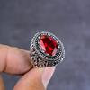 Mozambique Garnet Handmade 925 Sterling Silver Ring Size 11 Gift For Her s5T86