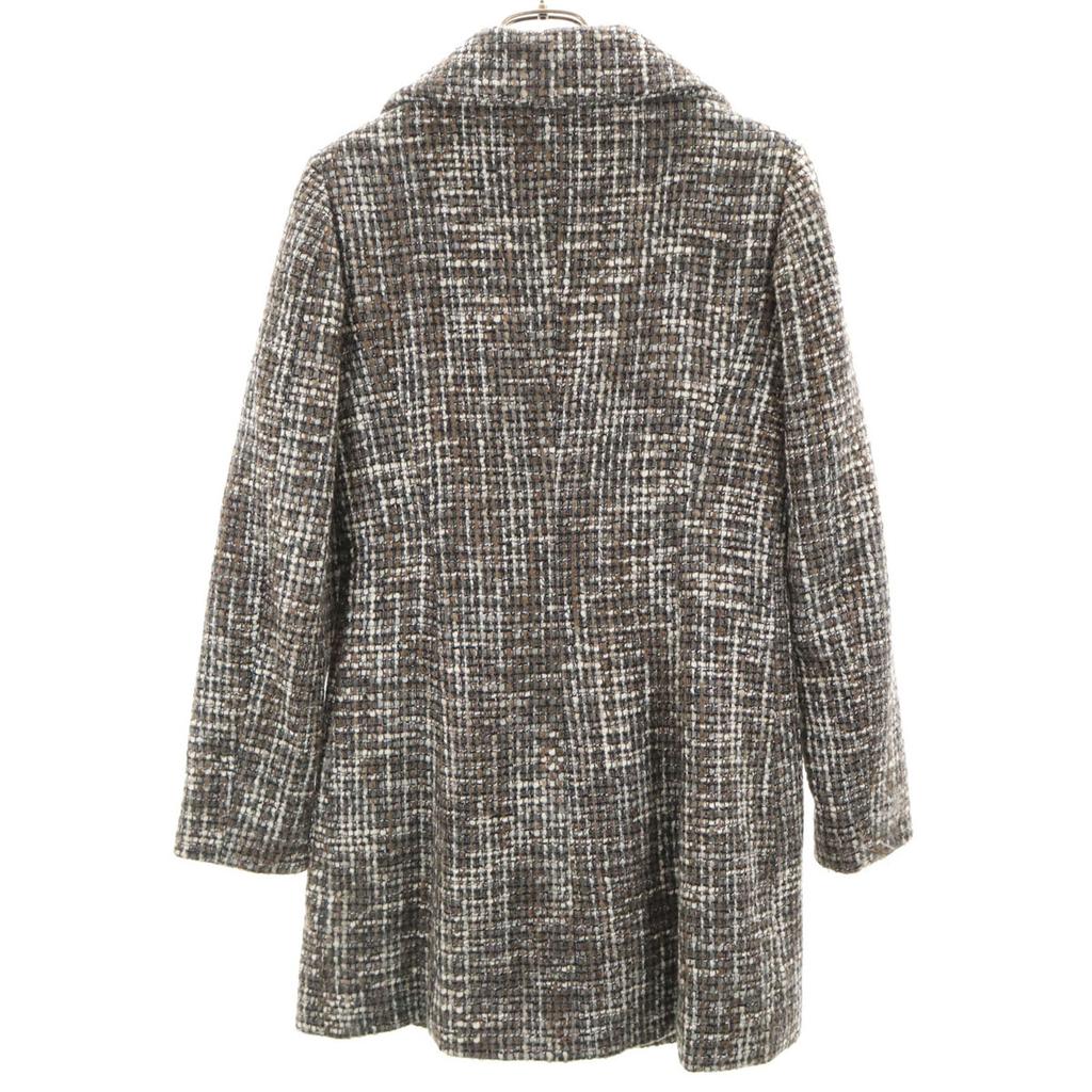 Herno made in Italy tweed coat 40 Gray Lightly padded Women Used