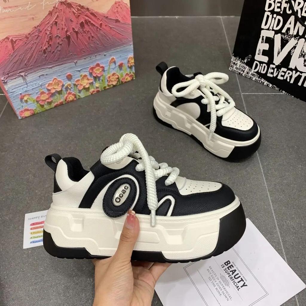 Милые женские кроссовки на платформе, осенние разноцветные повседневные кроссовки, дышащая модная роскошная дизайнерская женская обувь