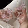 Transparent Glass Cup Butterfly Goblet Cups Water Cup Beverage Juice Cup Cocktail Coffee Drink Champagne Red Wine Glass Cup