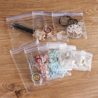 Gift Packaging Necklace Bracelet Ring Zip Lock Bags Jewelry Bag Self Sealing Bag PVC Plastic