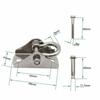 Stainless Steel Heavy Duty Swing Hanger Supports up to 992lb Ceiling Buckle Mount  Indoor Outdoor