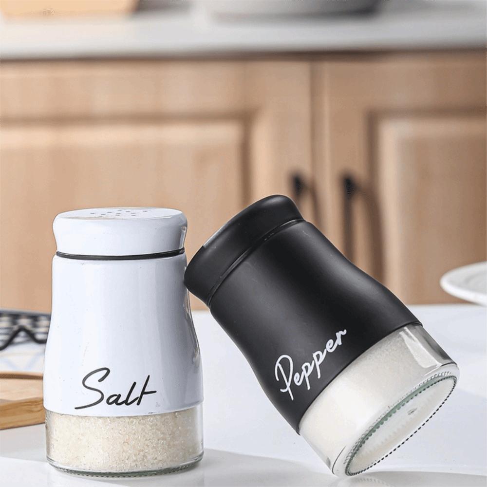 2PCS Leak-proof Salt Pepper Bottle Set Moisture-proof Seasoning Bottle BBQ Seasoning Bottle Chef