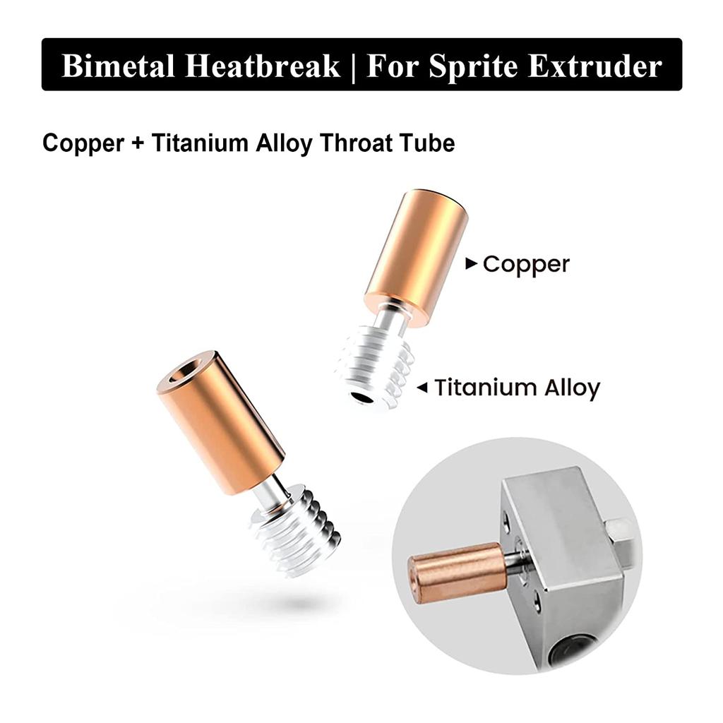 1PC 3D Printer Accessories Ender3 S1 Genie Nozzle Hot End Kit, High Temperature 300 ℃ Copper Plated DIY Set