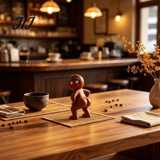 Small Figurines for Display 3D Printed Naked Gingerbread Man Figurine, Funny Twisting Butt Ornament Humorous Office Desk Accessories Christmas
