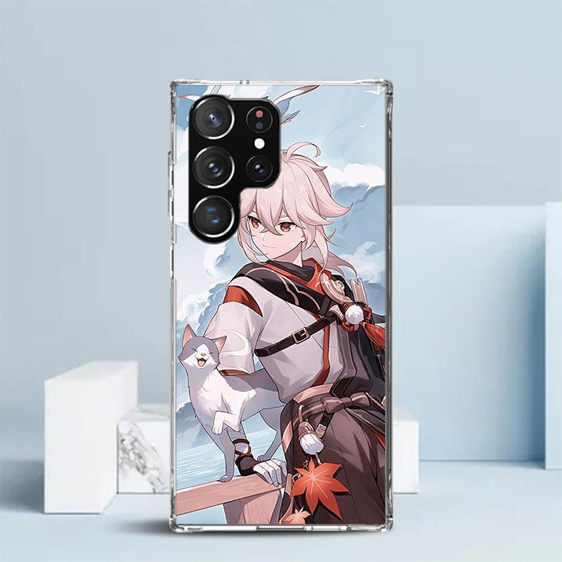 Чехол для телефона Kazuha Genshin Impact для Samsung Galaxy S24 S25 Edge S26 Ultra S22 S23 Plus S21 + S20 FE Мягкая задняя крышка из ТПУ Galaxy