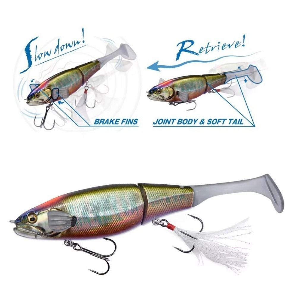 Swimming Fins Fishing Lure Bait Soft T Tail Hard Bait Lure Sinking Pencil Lure  Freshwater Fishing