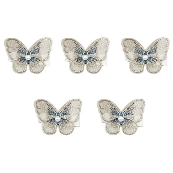 5 шт. женские заколки для волос 3D сетчатая пряжа бабочка декор легкие тканевые заколки для волос аксессуары для украшения волос