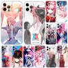 Anime Darling In the FranXX Phone Case for Iphone 2020se 6 6s 7 8 Plus X 10 XR XS 11 12 13 Mini Pro MAX Black Tpu Back Cover