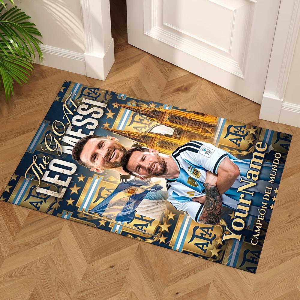 Messi Customizable Name Floor Rug Office Rug Design for Living Rooms Game Room Study room Foyer Antislip Carpet Office home decor