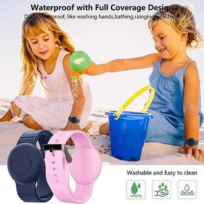 Водонепроницаемый браслет, мягкий силиконовый сейф, удобный в ношении, регулируемый ремешок, GPS-трекер, защитный чехол для браслета Airtag