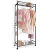 Fusehome Hanger Clothes Clothing Rack with Width X Depth 40 X Height Pipe Clothes Load Clothes Clothing Black Rack, Stylish, Rack, Sturdy, Casters,