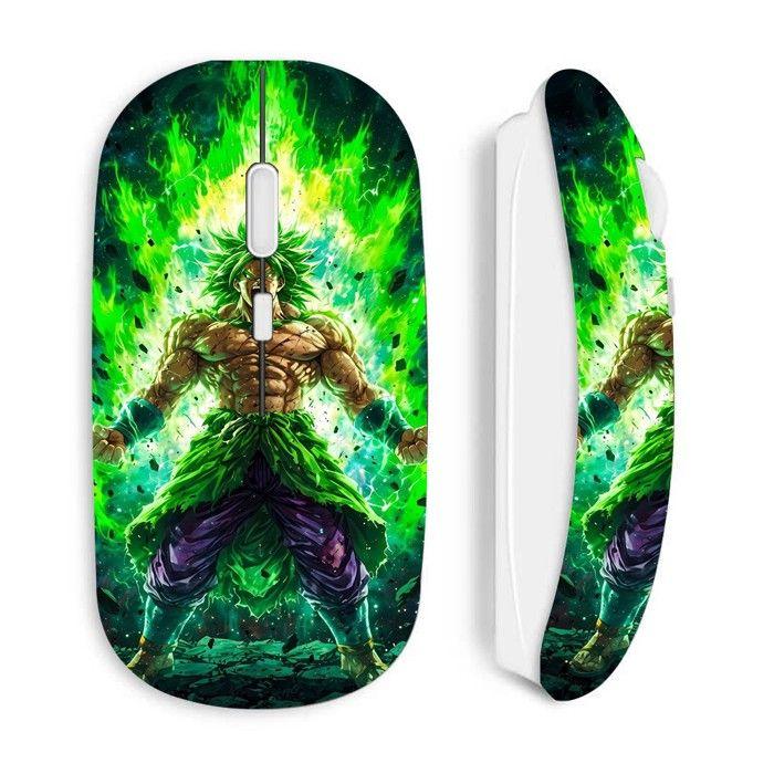 Souris sans fil - MANIACASE - Dragon Ball Broly - Optique - Blanc - 70 g