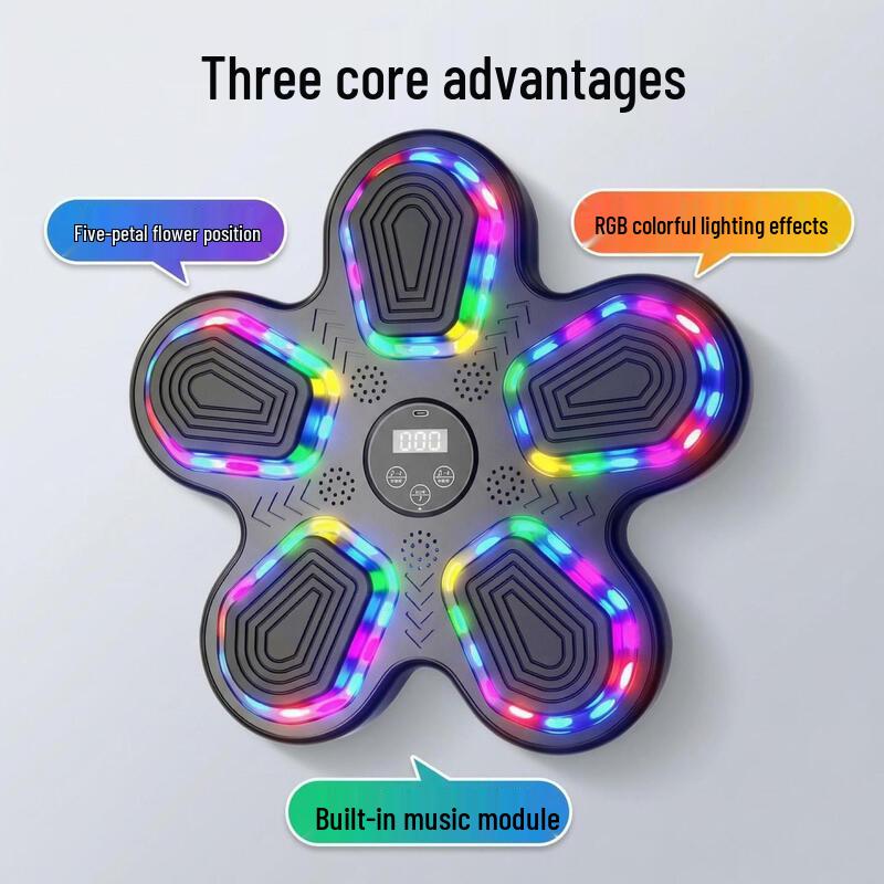 Smart Interactive Boxing Wall Target with Music & Lights