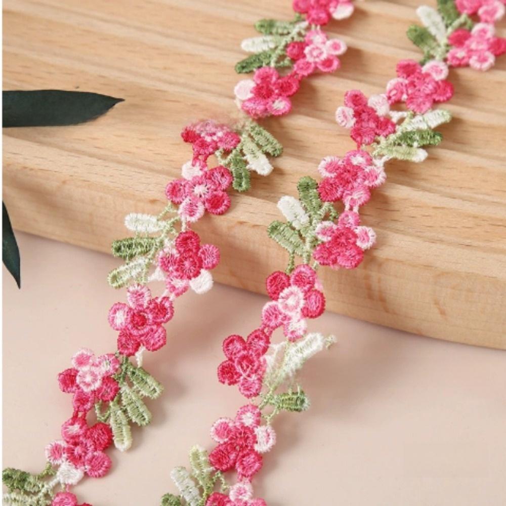 Water-soluble Flower Lace Trim 2cm Wide Small Floral Lace Embroidered Lace Trim Sewing Projects