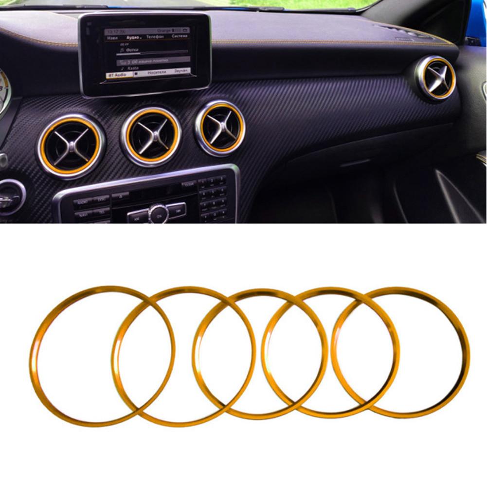 Алюминиевый сплав автомобильный кондиционер вентиляционное отверстие кольцо отделка декор подходит для Mercedes Benz AB GLA CLA Class W176 W246 C117 X156