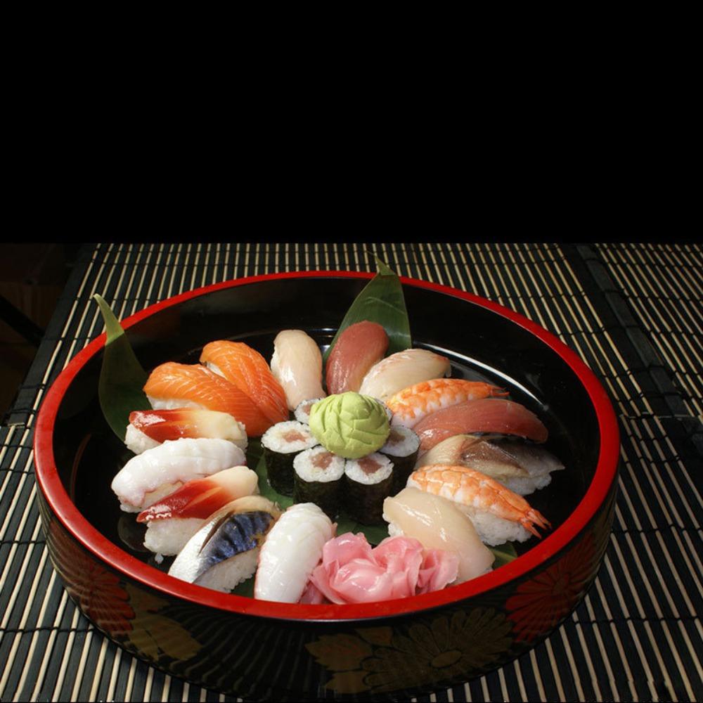 Round Food Container Wear-resisting Seafood Trays Creative Sushi Plate Hotel