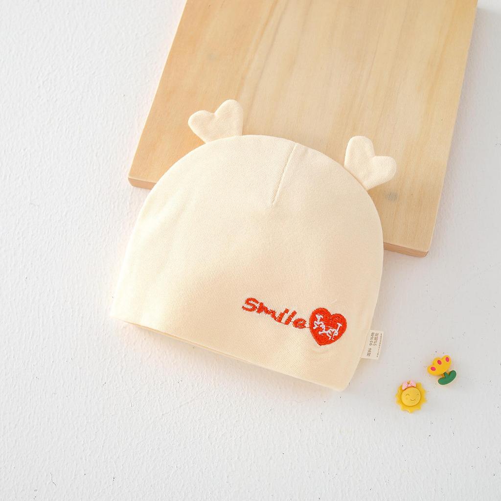 Pure Cotton Double Layer Newborn Hat for 0-3 Months, Suitable for Autumn/Winter