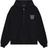 Худи на молнии с логотипом-жемчужиной FW24 Женские худи Черный WD-TJ3-24-862-U-BK