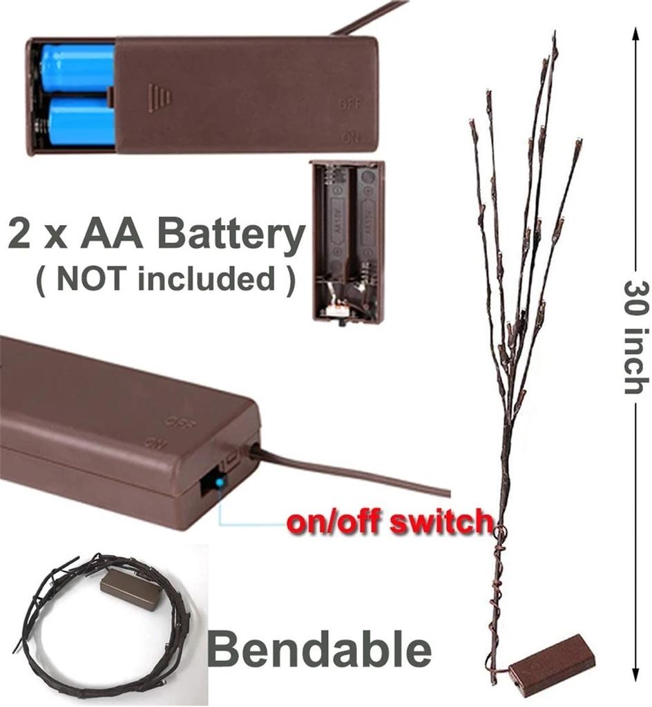 20 светодиодов 77 см ветка кленовых листьев лампа настольная ваза декоративная светодиодная гирлянда на батарейках рождественский цветок свадебный ветка светильник