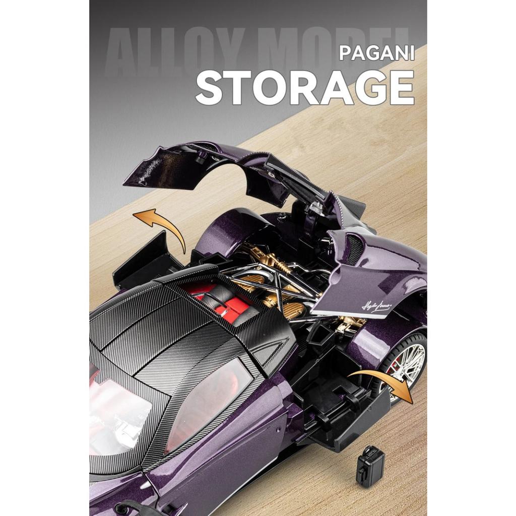 1/18 Pagani Huayra Dinastia литая модель гоночного автомобиля из сплава металлическая игрушка спортивная модель автомобиля имитация звука и света детский подарок