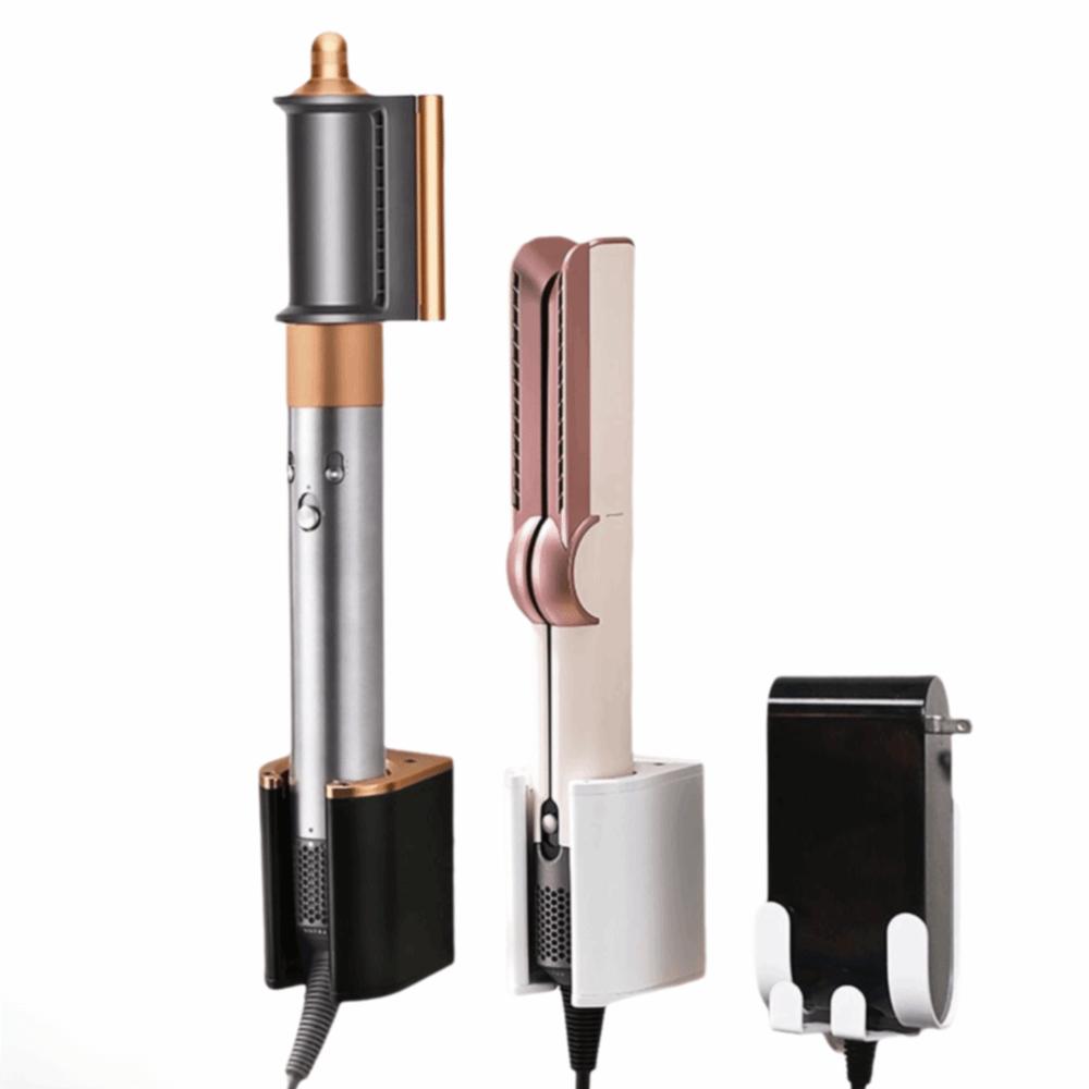 Multi-Functional Curling Iron Straightener Organizer Punch Free Storage Rack for Dyson Bathroom