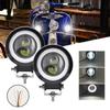 Motorcycle Headlights 3 Inch 30W Round Angel Eyes LED Lens Spotlights Fog Lamp Beam Motorcycle Accessories Driving Work Light
