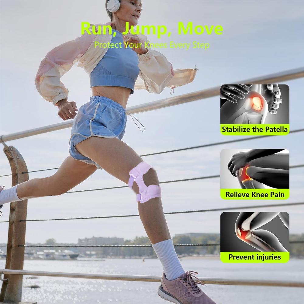 Knee Brace With Side Stabilizers & Gel Pad - Patellar Tendon Support Strap For Meniscus Tear, Arthritis Pain - For Women & Men