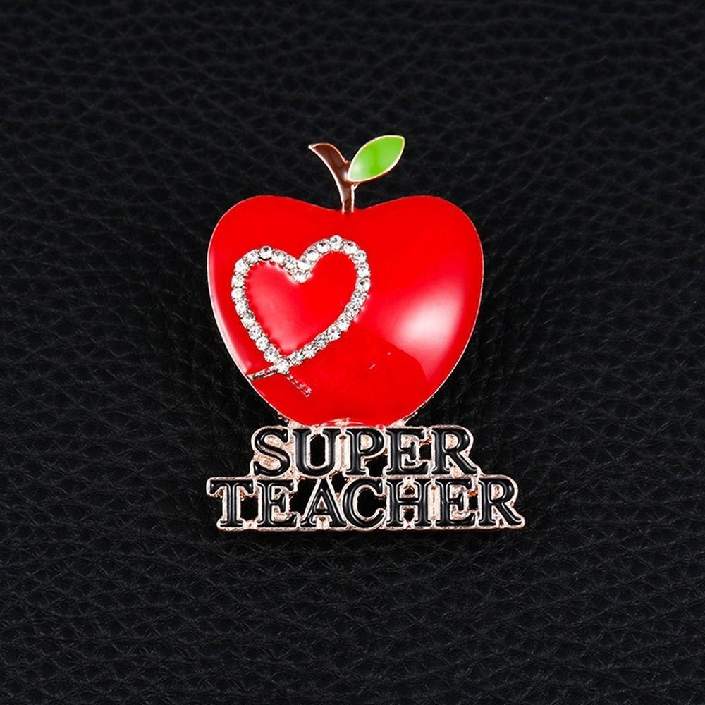 Аксессуары для украшений Креативный подарок ко Дню учителя Эмалевая брошь Брошь-яблоко Значок Булавка для воротника