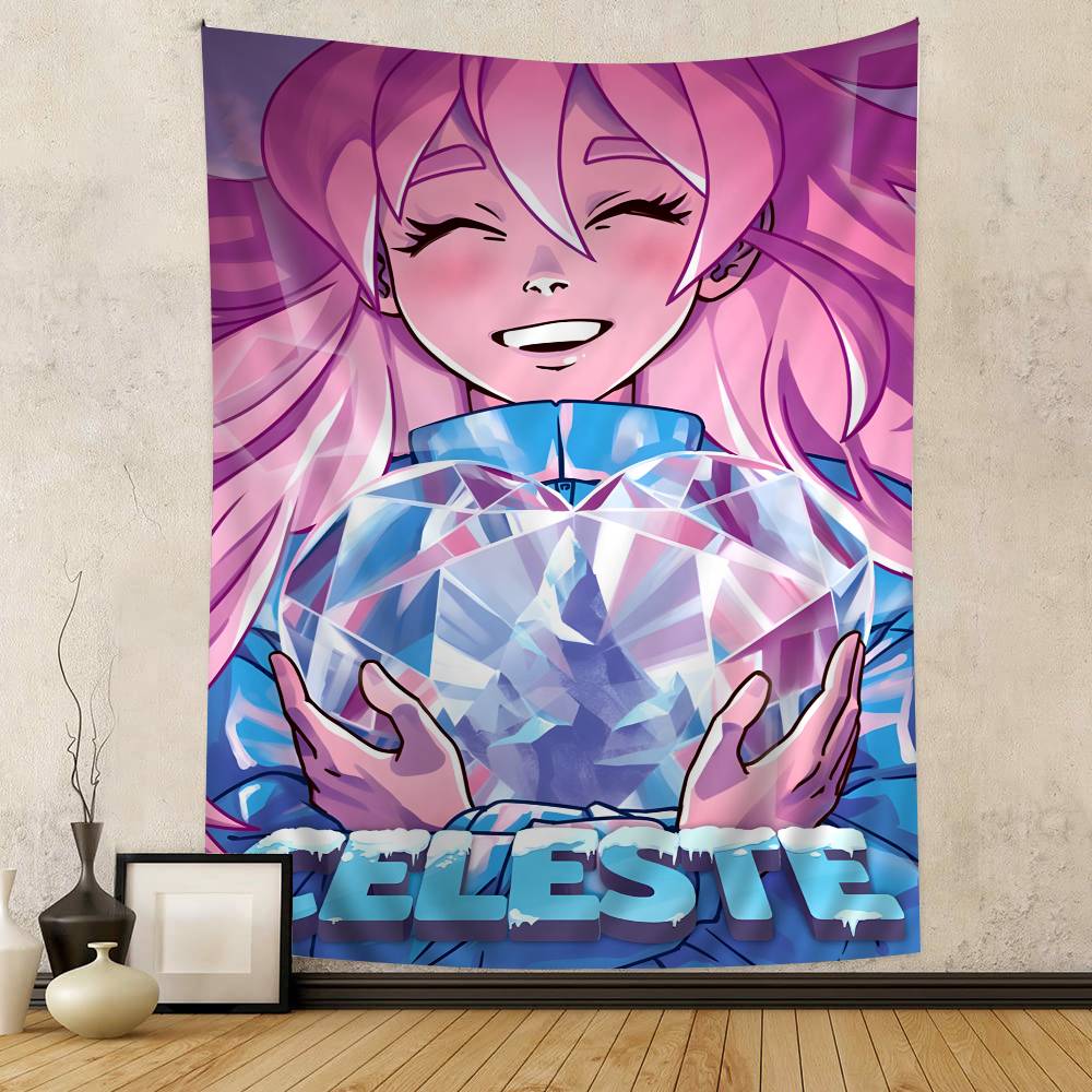 Celeste Game Классический Кино Арт Печать Гобелен Японский Настенный Гобелен Аниме Настенное Украшение Домашний Декор