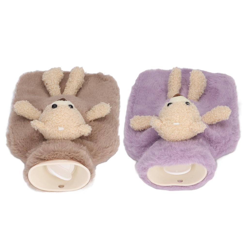 Hot Water Bag Multifunctional 1000ml Capacity Wide Mouth Cute Cartoon Hot Water Bottle for Homes Off