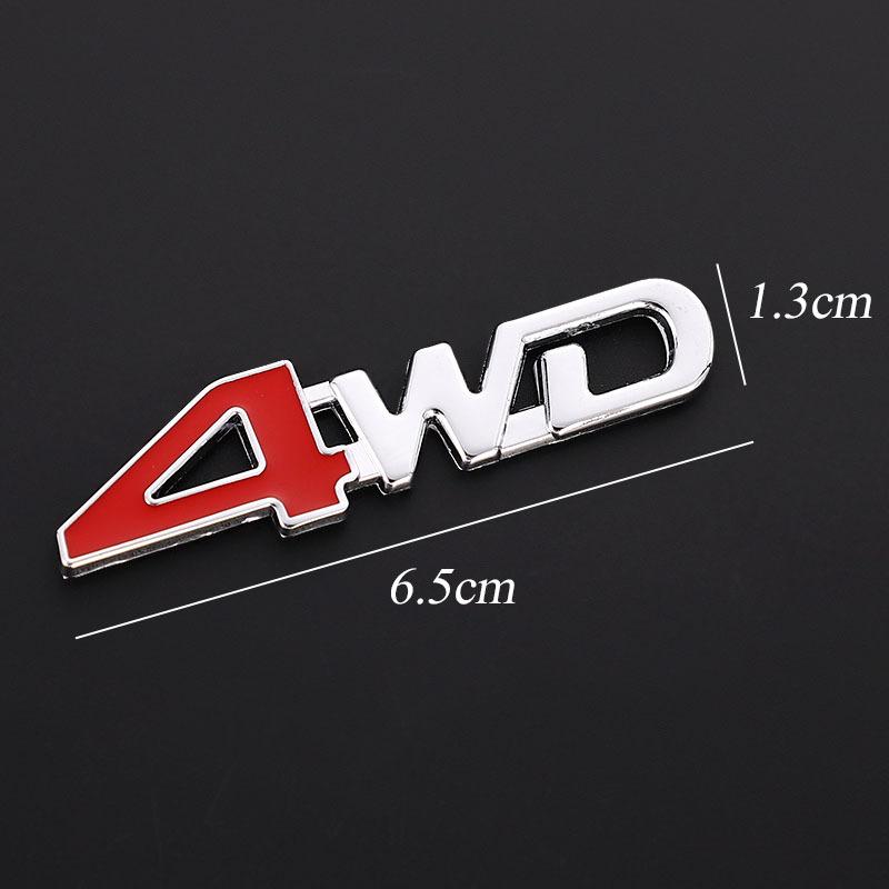 3D Металлическая Наклейка Эмблема 4WD Значок 4X4 Декали для Honda Mitsubishi ASX Outlander Lada CRV Accord Civic Suzuki Grand Vitara Swift