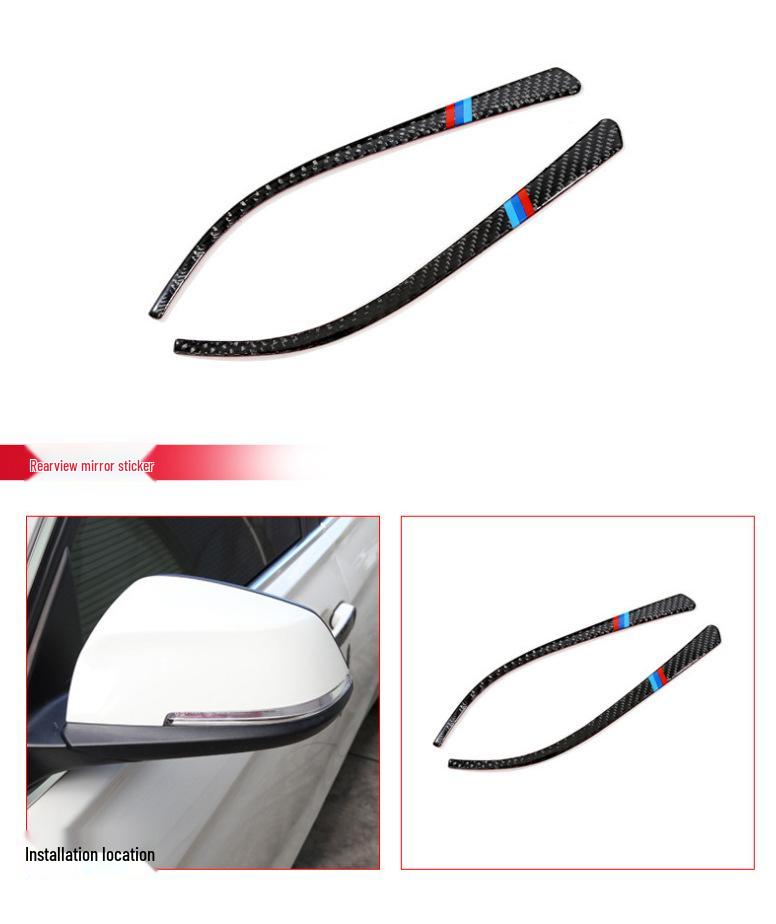 Модификация интерьера BMW 3 серии 320Li из углеродного волокна для F30: Декоративные накладки на панель КПП и воздуховоды центральной консоли.