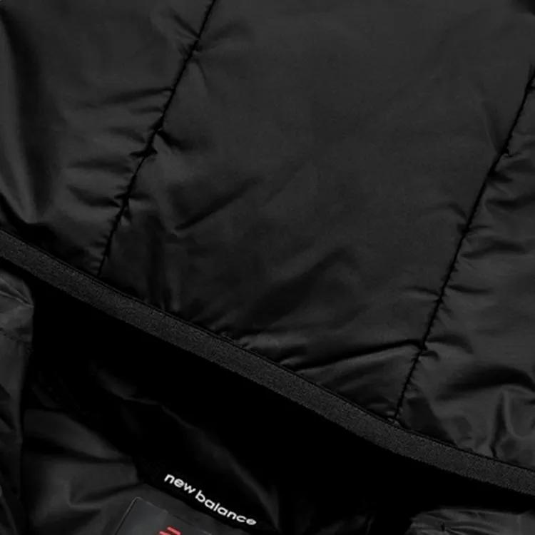 New Balance Casual Down Jacket Down Jackets Men's Black Hooded Moderate Quilted Down Jacket (Unisex) Down Jackets AMJ13338 BK