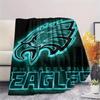 Фланелевое одеяло с принтом Philadelphia Eagles, Высококачественное, Удобное для всех сезонов, Декор для дома, Тепло и уют, Идеально для рождественских подарков