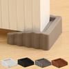 4Pcs Rubber Door Stopper Wedge Wall Protector Heavy Duty Anti-slip Windproof No Drilling Anti-collision Carpet Tile Concrete Wooden Floor Doorstop