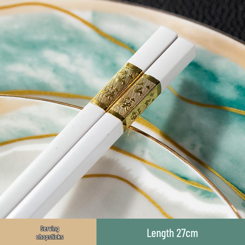 Premium Bone China Gold-Rimmed Dinnerware Set: Four-Piece Hotel & Restaurant Collection