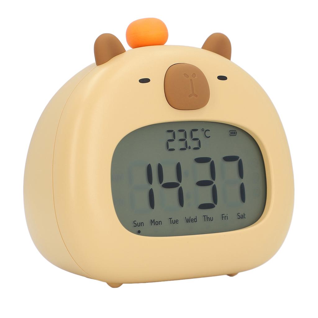 Капибара Будильник с Ночником Повтор Обратный Отсчет Несколько Мелодий Звонка Перезаряжаемый 800 мАч