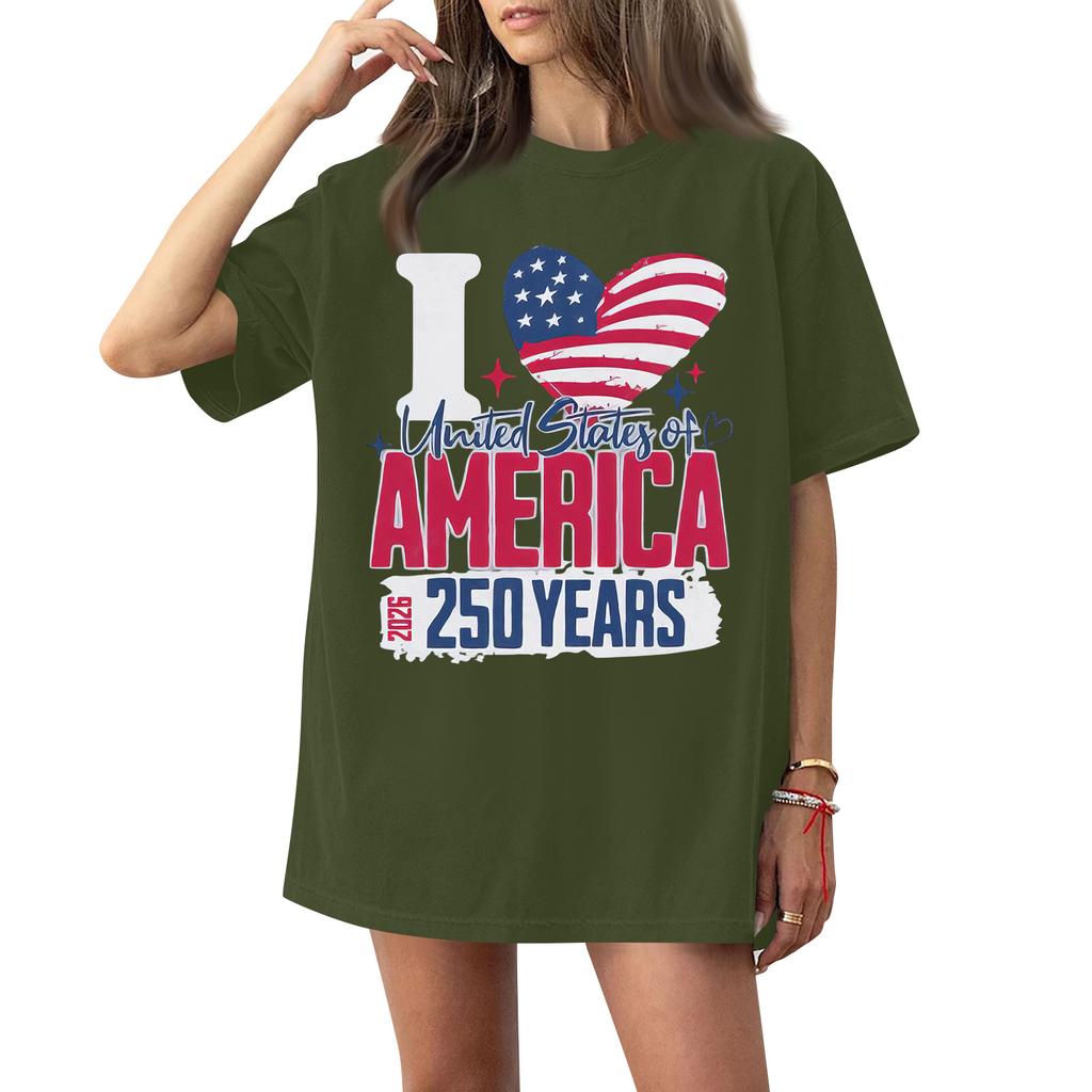 Женская футболка с круглым вырезом и короткими рукавами с принтом