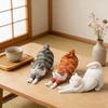 Мини-фигурки кошек Милые статуэтки кошек из смолы Маленькие скульптуры котят для декора полок и столов в помещении, дома, офиса