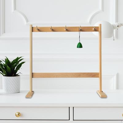 Подставка для колокольчика ветра, подвесная стойка, устойчивая деревянная многоцелевая вешалка для гонга для чайной комнаты, дома