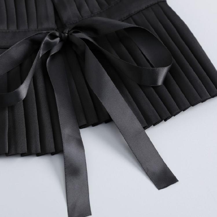 Модный отложной воротник-стойка, съемный многослойный готический воротник европейского дизайна для платьев, блузок, легко завязывается