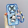 KEYSION Shockproof Case for Itel RS4 with Lanyard Soft Silicone Cute 3D Cartoon Doll Phone Back Cover for Itel RS4