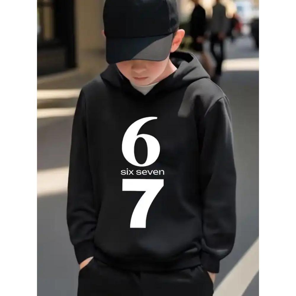 Spring Autumn Men's Hoodies 67 Six Seven Print Hoodie Casual Sweatshirts Pullovers Streetwear Women Clothing