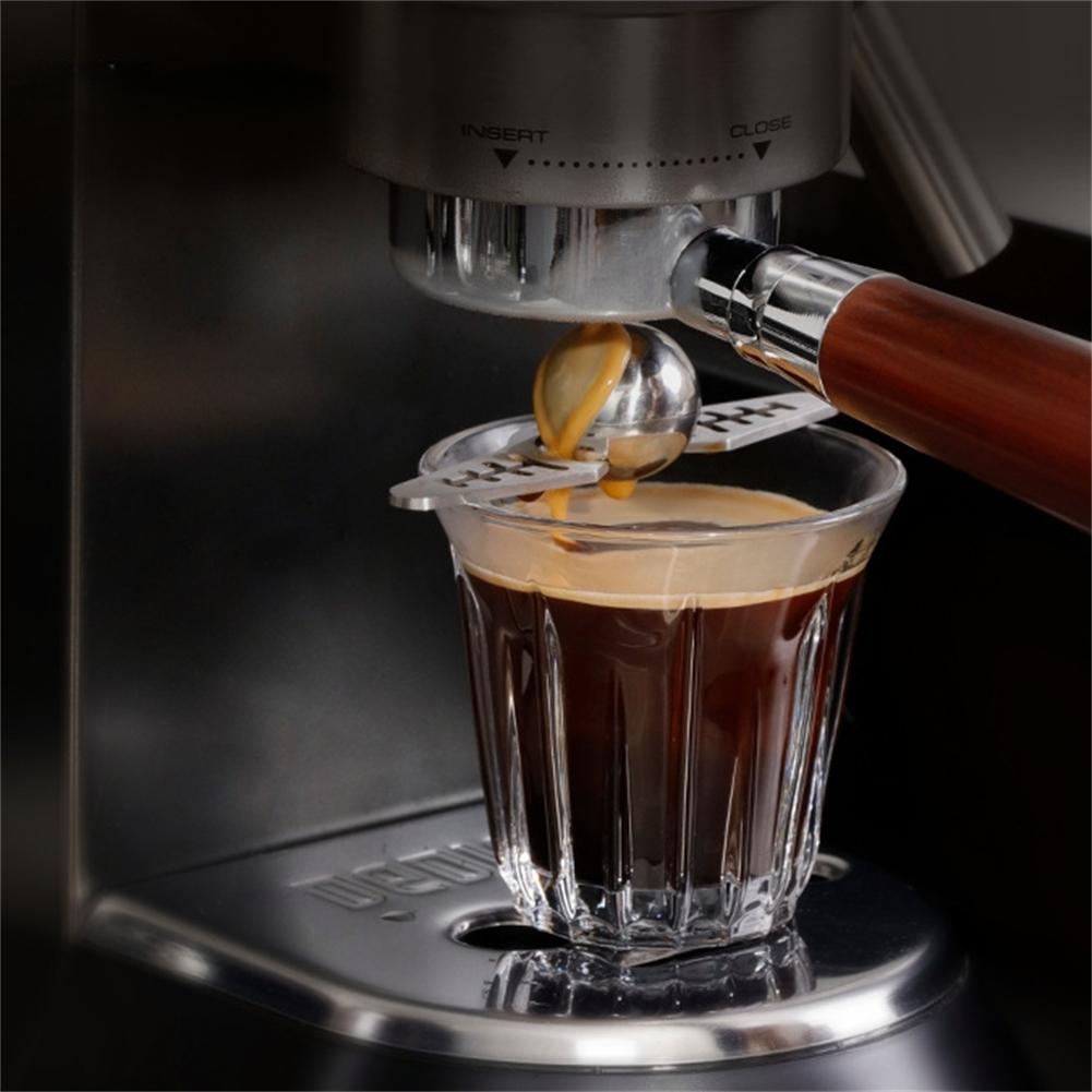 Кубик льда из нержавеющей стали для эспрессо, кофе, виски, охлаждающий камень с держателем, ледяной шар с подставкой, кофейный кубик льда 9,5x2,9 см