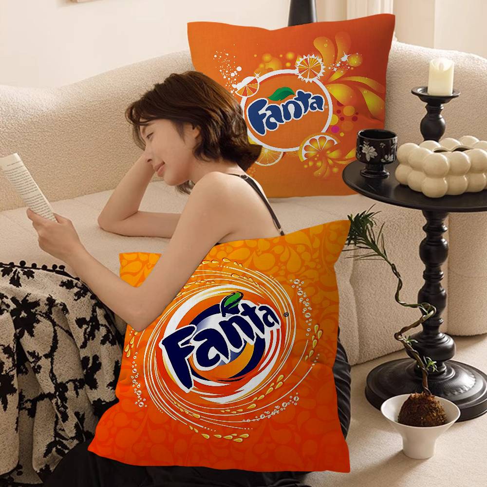 Смешная наволочка с логотипом F-Fanta, декоративная подушка для автомобиля, чехол для подушки на диван, в машину, рождественский подарок 40x40см 45x45см