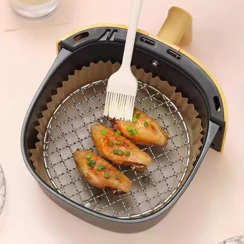 Круглая решетка для аэрофритюрницы с ножками, штабелируемая, сетчатая, для гриля, из нержавеющей стали, антикоррозийная, для домашней кухни, духовки, пароварки, плиты